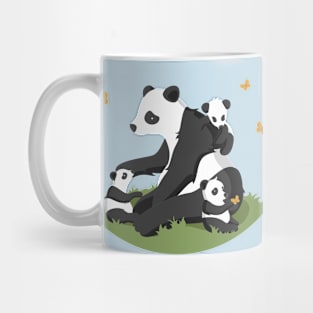 Panda Family Illustration Mug